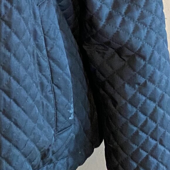 Burberry Quilted Fleece Lined Black Jacket W/Removeable Fur Hood XL - Picture 15 of 15